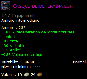 Casque de détermination