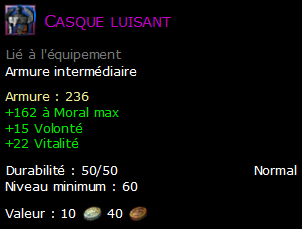 Casque luisant