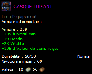 Casque luisant