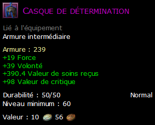 Casque de détermination