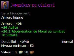 Jambières de célérité