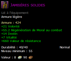 Jambières solides