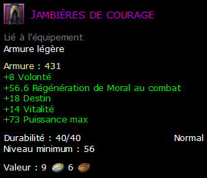 Jambières de courage