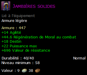 Jambières solides