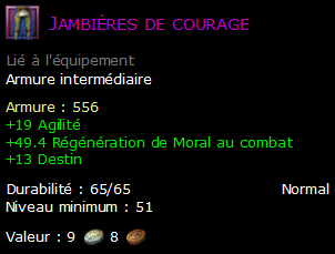 Jambières de courage