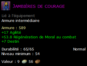 Jambières de courage