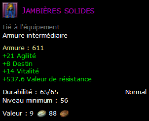 Jambières solides