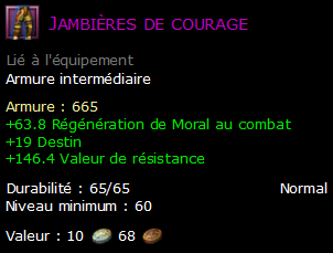 Jambières de courage