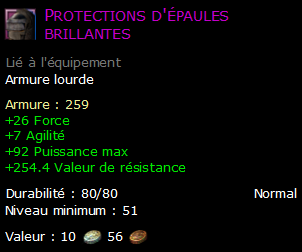 Protections d'épaules brillantes