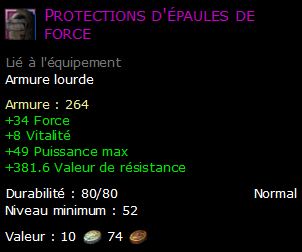 Protections d'épaules de force