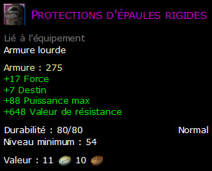 Protections d'épaules rigides