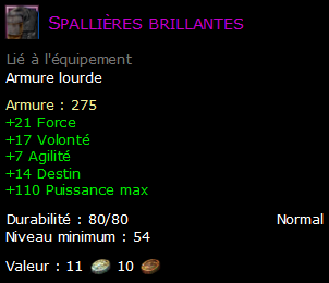 Spallières brillantes