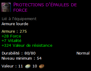 Protections d'épaules de force