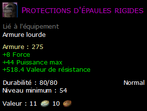 Protections d'épaules rigides