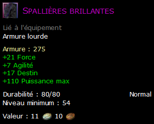 Spallières brillantes