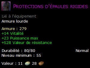 Protections d'épaules rigides