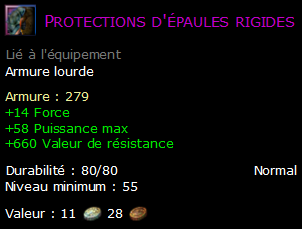 Protections d'épaules rigides