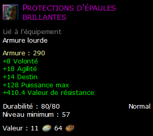 Protections d'épaules brillantes