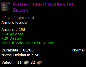 Protections d'épaules du Destin