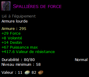 Spallières de force