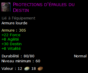 Protections d'épaules du Destin