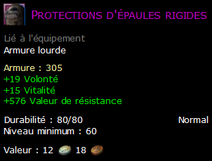 Protections d'épaules rigides