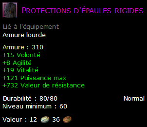 Protections d'épaules rigides