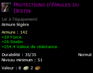 Protections d'épaules du Destin