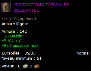 Protections d'épaules brillantes