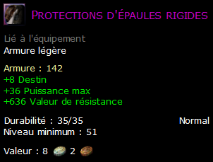 Protections d'épaules rigides