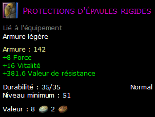 Protections d'épaules rigides