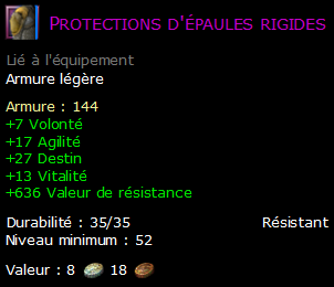 Protections d'épaules rigides