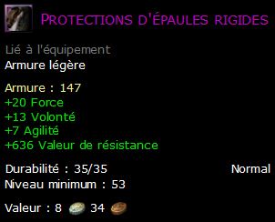 Protections d'épaules rigides