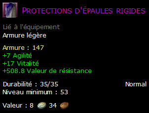 Protections d'épaules rigides