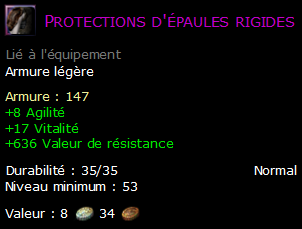 Protections d'épaules rigides