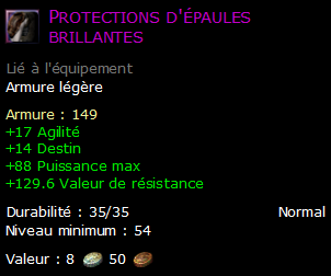 Protections d'épaules brillantes