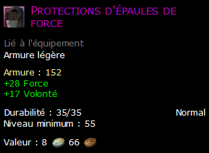 Protections d'épaules de force