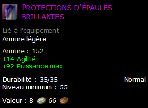 Protections d'épaules brillantes