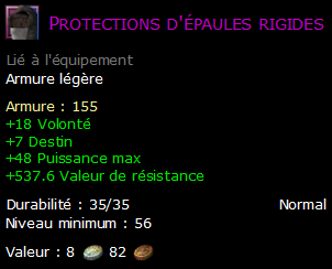 Protections d'épaules rigides