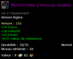 Protections d'épaules rigides