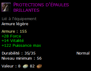 Protections d'épaules brillantes