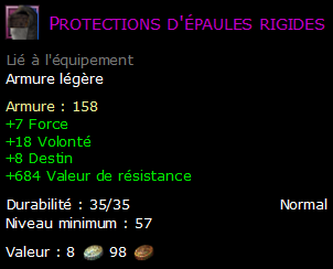 Protections d'épaules rigides