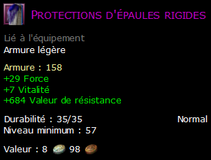 Protections d'épaules rigides