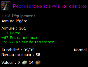 Protections d'épaules rigides