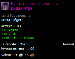 Protections d'épaules brillantes