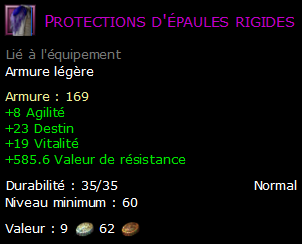 Protections d'épaules rigides