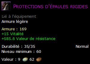 Protections d'épaules rigides