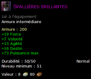 Spallières brillantes