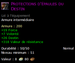 Protections d'épaules du Destin