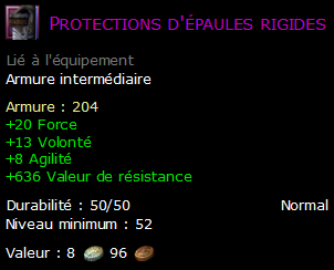 Protections d'épaules rigides